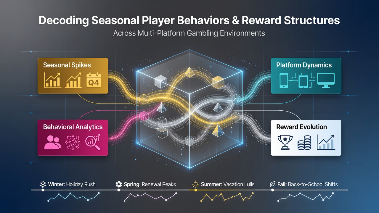 Seasonal trends in player engagement across gambling platforms showing activity spikes during holidays and sports events