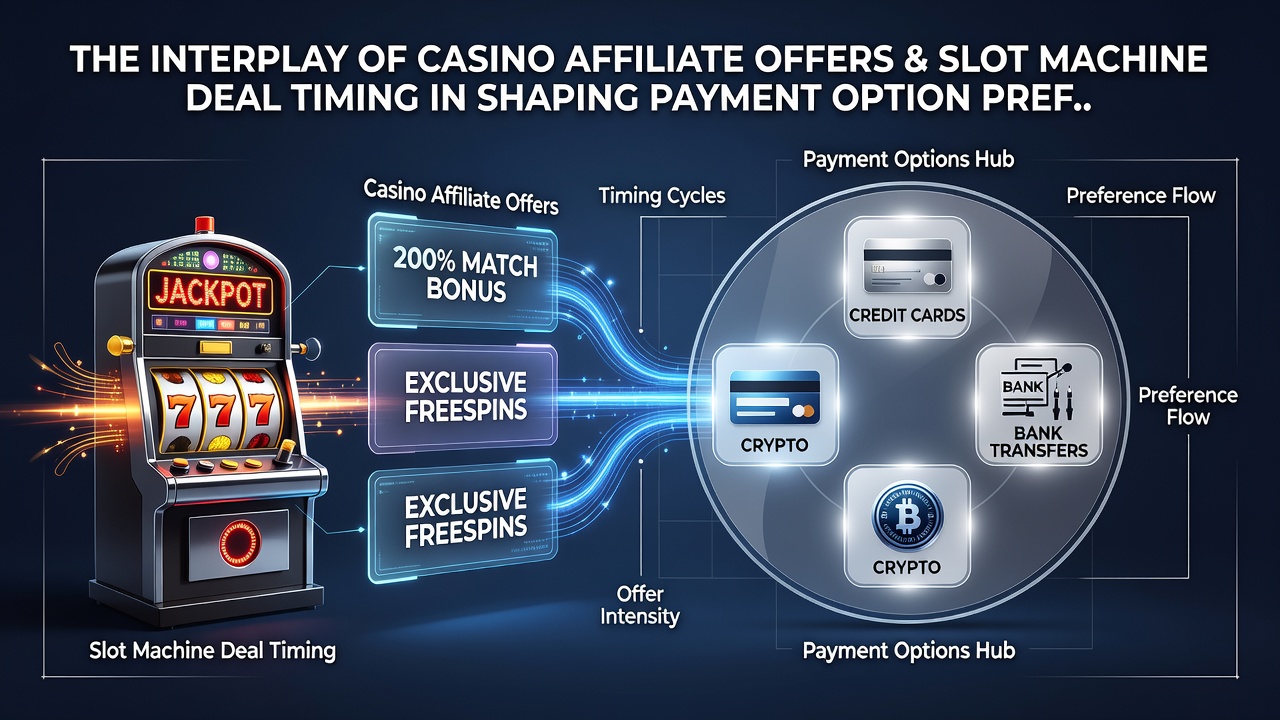 Slot game interfaces highlighting payment options during affiliate-timed promotions